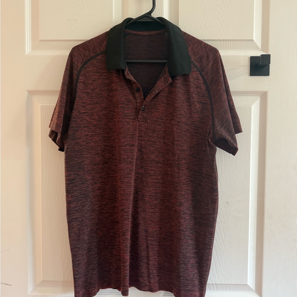 lululemon athletica Maroon and Black Polo Shirt